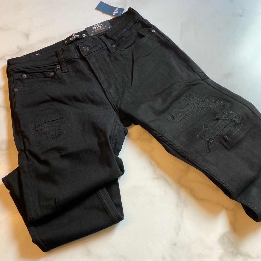 Men’s Hollister Stacked Skinny No Fade Jeans